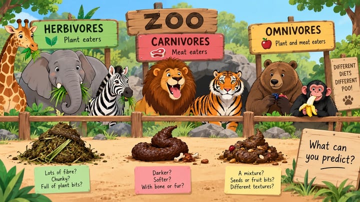 which animal did which poo