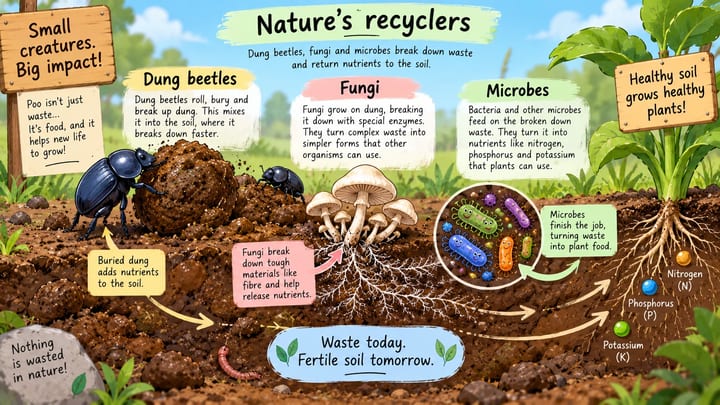 why dung beetle pushing poo is vital