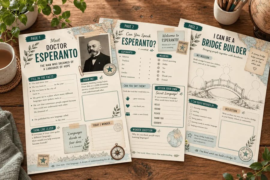 Dr Esperanto & the Language of Hope Wonder Companion Journal