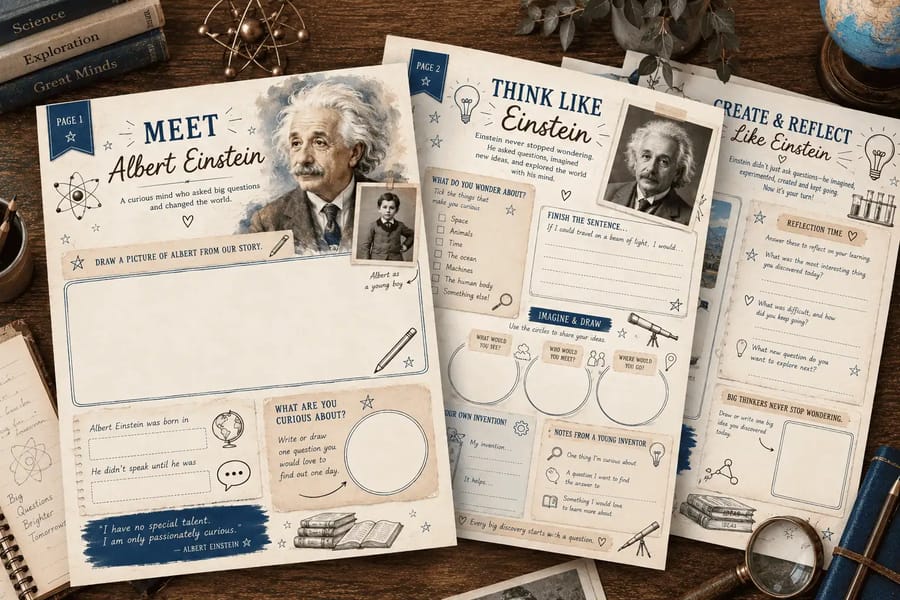 Who Was Albert Einstein? Wonder Companion Journal