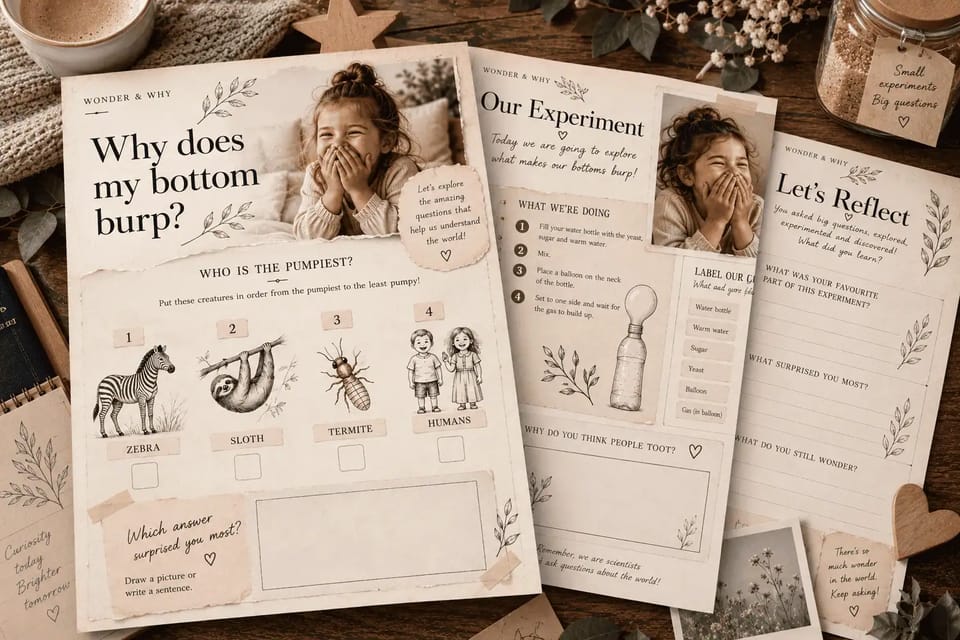 Why Does My Bottom Burp? Wonder Companion Journal