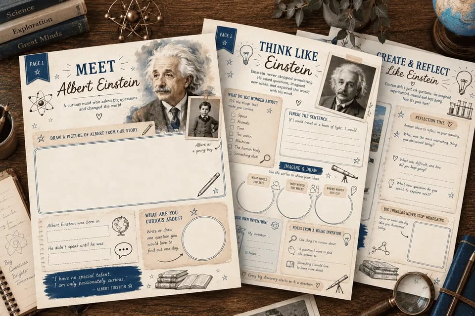 Who Was Albert Einstein? Wonder Companion Journal
