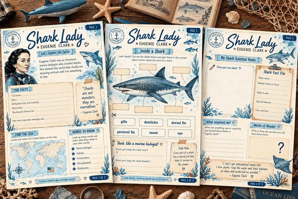 Shark Lady Wonder Companion Journal