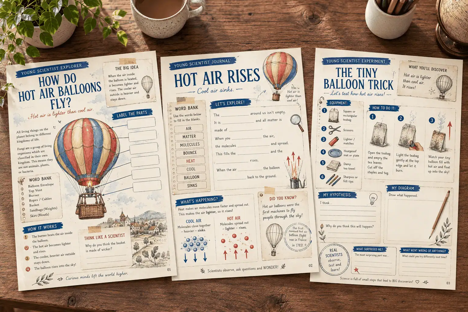 How Do Hot Air Balloons Fly? Wonder Companion Journal