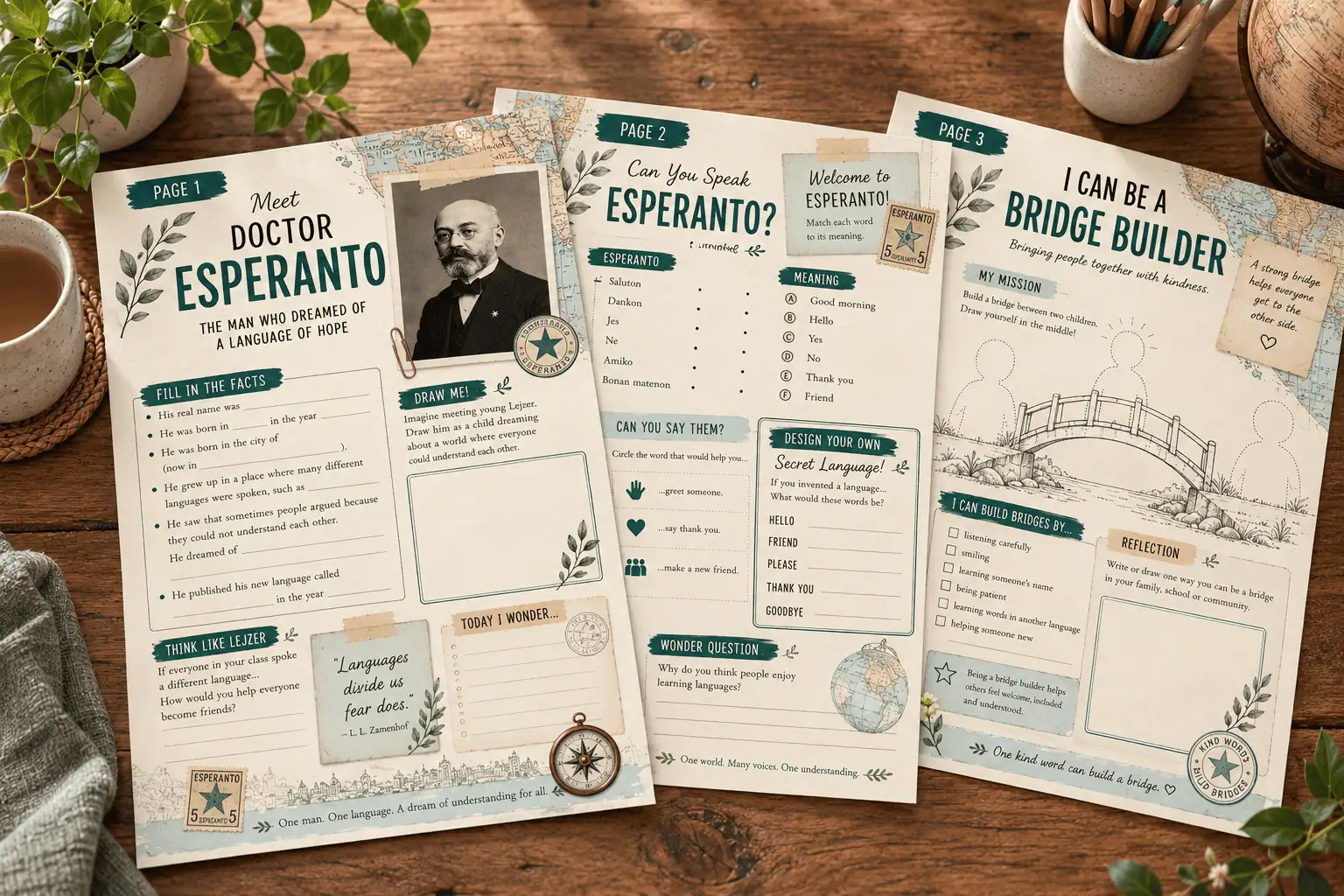 Dr Esperanto & the Language of Hope Wonder Companion Journal