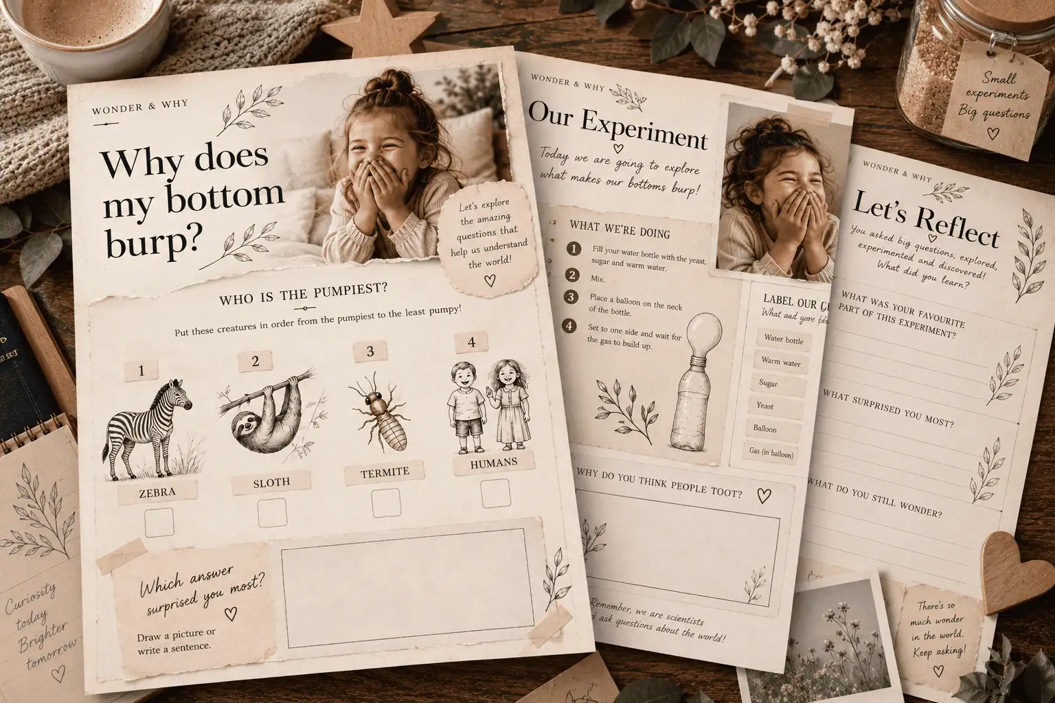 Why Does My Bottom Burp? Wonder Companion Journal