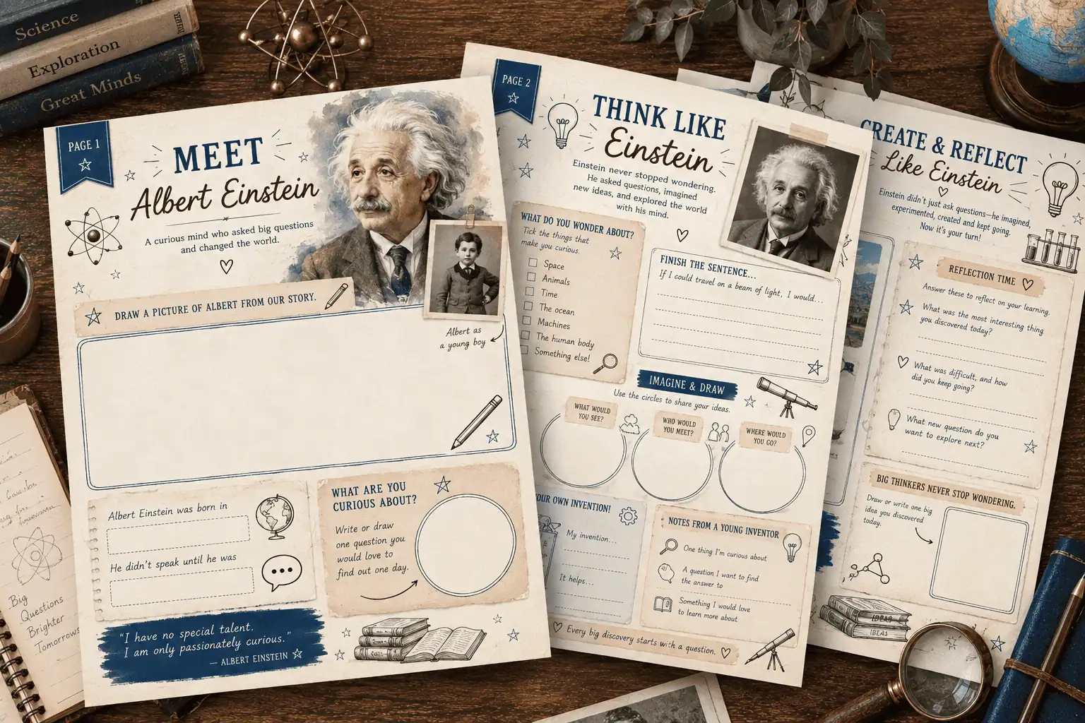 Who Was Albert Einstein? Wonder Companion Journal