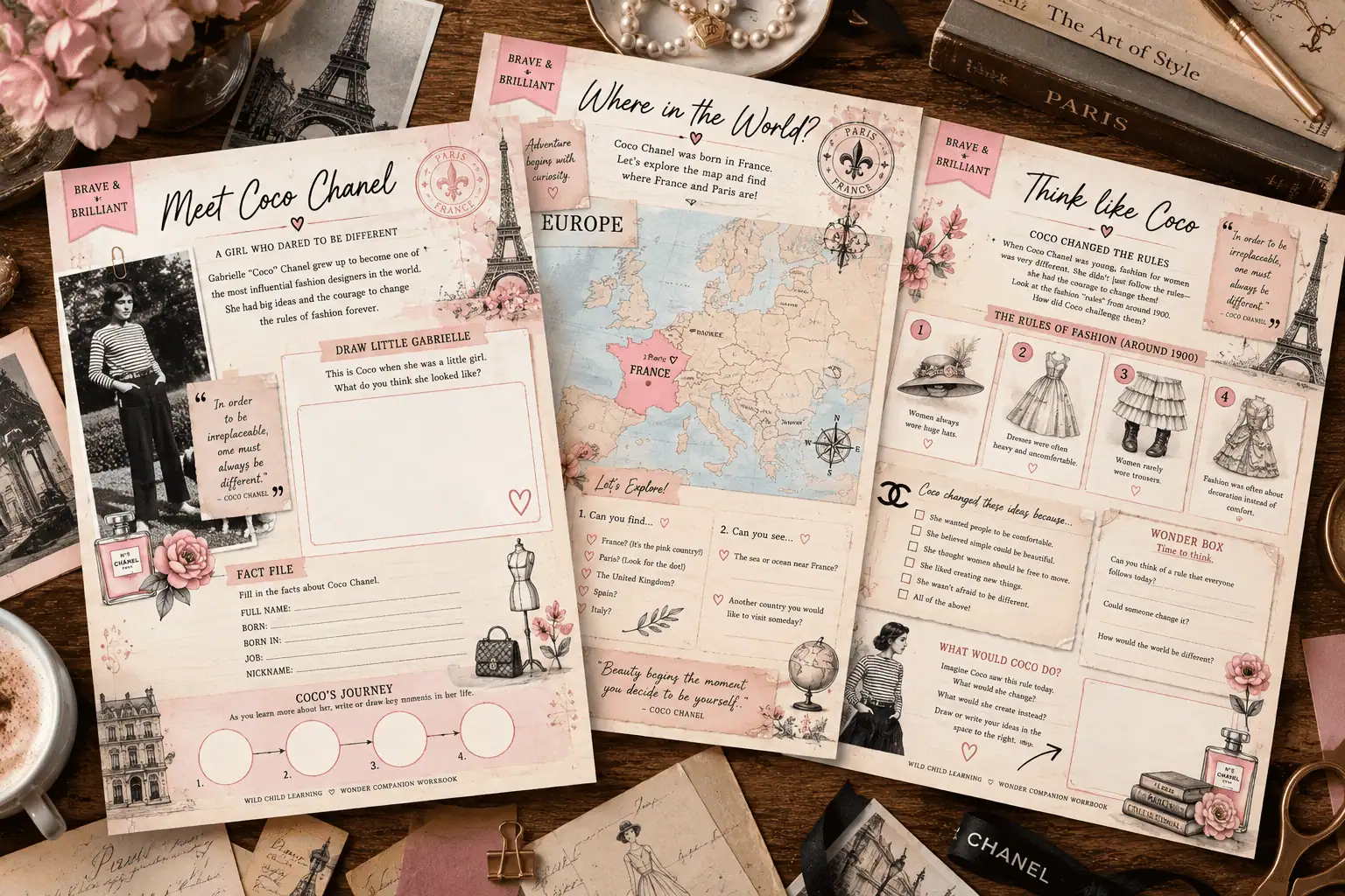 Who Was Coco Chanel? Wonder Companion Journal